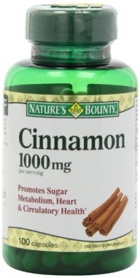 Nature's Bounty Cinnamon 1000mg, 100 Capsules (Pack of 3)