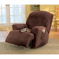 Sure Fit Stretch Pique Recliner Slipcover, Medium, Chocolate