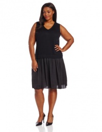 Calvin Klein Women's Plus-Size Mix Media Sweater Dress