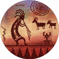 Thirstystone TS2194 Natural Sandstone Coaster Set Kokopelli Petroglyph