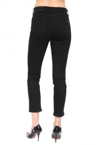 Women's Rag & Bone Justine Straight Leg Crop Jean in Coal