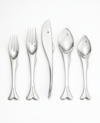 Angling for that perfect summer-fun flatware? Look no further. Yamazaki's whimsical Gone Fishin' place settings collection is quite a catch, with each piece crafted to look like a fish. In high-polish 18/8 stainless steel, this flatware is ideal for your summer cabin by the lake or anytime you want to serve up seafood in style. Lifetime warranty against manufacturer's defects.