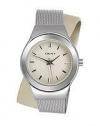 DKNY Double-Wrap Steel/Leather Women's watch #NY8799