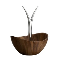 Nambe Fruit Tree Bowl, Wood with Metal Alloy