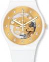 Swatch Originals Sunray Glam Skeleton Dial White Plastic Mens Watch SUOZ148