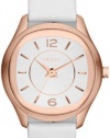 DKNY Rose Gold-Tone White Leather Ladies Watch NY8808