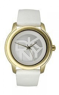 DKNY White Leather Sport Round Women's watch #NY8827