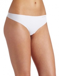 Calvin Klein Women's Invisibles Thong Panty, White, Small