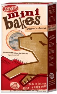 Zuke's 16-Ounce Mini Bakes Dog Treats, Chicken n' Cherryz