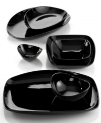 Transition seamlessly from day to night, casual to formal with Seven Easy Pieces from Donna Karan Lenox. Sleek, high-gloss porcelain serveware inspired by Manhattan all stacks up to effortless modern style.