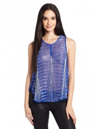 Parker Women's Luna Beaded Sleeveless Top, Cobalt, Medium