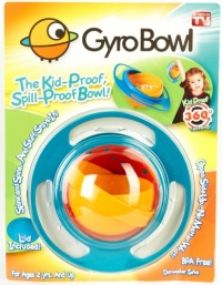 GYRO BOWL Spill Resistant Kids Gyroscopic Bowl with Lid