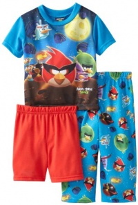 AME Sleepwear Boys Angry Birds Space Set, Blue, 2/Toddler