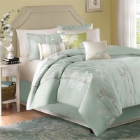 Madison Park Athena 7 Piece Comforter Set - Blue - Queen