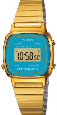 Casio Women's LA670WGA-2 Gold Stainless-Steel Quartz Watch with Digital Dial