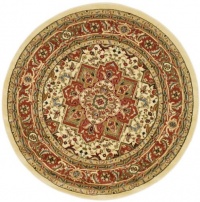 Safavieh Lyndhurst Collection LNH330R Ivory and Rust Round Area Rug, 8-Feet Round