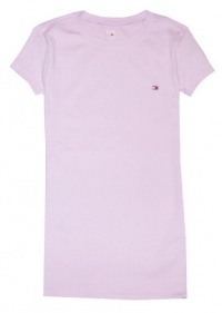 Tommy Hilfiger Women Slim Fit Crewneck Logo T-Shirt (XS, Light purple)