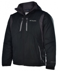 Columbia Men's Antimony III Winter Jacket Coat-Black/Gray