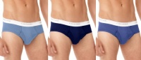 Calvin Klein Men's Low Rise Briefs Underwear 3-pack-Blues