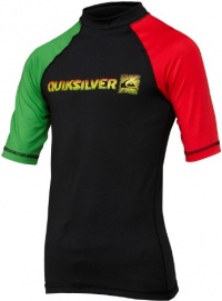 Quiksilver Youth Phaser S/S Rashguard, Rasta-4 Little Kids