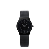 Skagen Women's Titanium Black Dial and Black Mesh Watch 233STMB