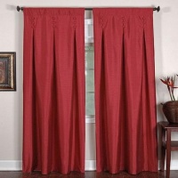 Elrene Home Imperial 26 x 84 Inverted Pleat Panel Sangria - Single panel only