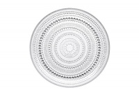 iittala Kastehelmi Dew Drop Round Clear Glass Plate, 10-1/2-Inch Diameter