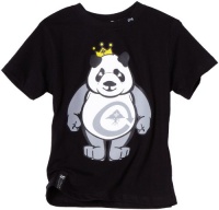 LRG - Kids Boys 2-7 Little King Of Style Panda Tee, Black, 4