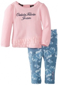 Calvin Klein Baby-Girls Infant Top With Blue Printed Pant