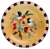 Lenox Winter Greetings Everyday Stoneware Chickadee Salad Plate