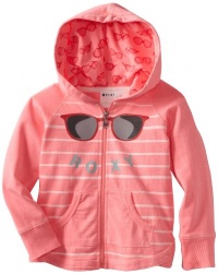 Roxy Kids Girls 2-6X TW Beach Air Hoodie, Neon Coral, Medium