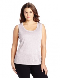 Calvin Klein Women's Plus-Size Metallic Shell Tank Sweater