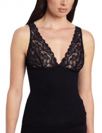 Hanro Women's Luxury Moments Spaghetti Camisole, Black, Medium