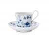 Royal Copenhagen Blue Fluted Plain High Handled Cup Saucer