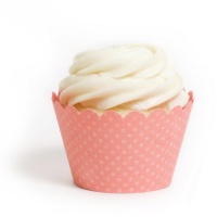 Dress My Cupcake Standard Coral Cupcake Wrappers, Set of 12