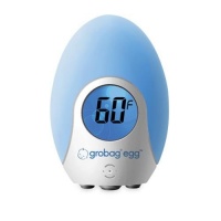 Gro-Egg Color Changing Digital Room Thermometer, White