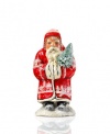 Vaillancourt Small Red Village Father Christmas