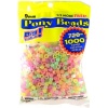 Pony Beads, Glow-in-the-Dark Colorful Mix, 6 x 9mm, 1000pc Pkg