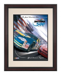 NASCAR Framed 8.5 x 11 Daytona 500 Program Print Race Year: 44th Annual - 2002