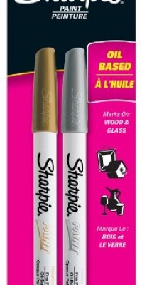 Sharpie Oil-Based Fine Point Paint Markers, 1 Gold & 1 Silver Marker(37368)