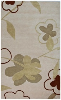 Area Rug 4x6 Rectangle Contemporary Beige Color - St Croix Trading Structure Collection