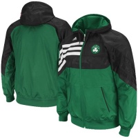 Boston Celtics Adidas Pre-Game On Court Full Zip Hooded Sweatshirt