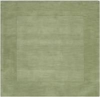 Area Rug 8x8 Square Solid/Striped Green Color - Surya Mystique Rug from RugPal