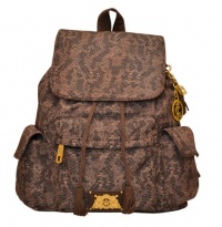 Juicy Couture Trinity Rucks Nylon Backpack, Neutral Brown Snake