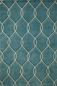 Area Rug 5x7 Rectangle Contemporary Teal Color - Momeni Bliss Rug from RugPal