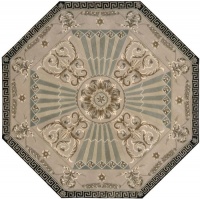 Area Rug 6x6 Octagon Transitional Beige Color - Nourison Versailles Palace Collection