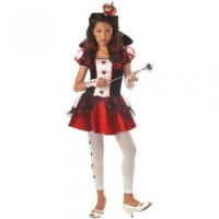 California Costumes Tween Queen Of Hearts Costume,Red/Black/White