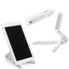 SHARKK White Portable Fold-Up Stand for Apple iPad mini / iPad 2 / iPad 3 / The New iPad 4 With Retina Display / Galaxy Tab Nexus / Playbook / Xoom / Toshiba / Acer / Nook / and Other Tablets