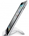 iPhone iPad Tablet Stand Holder - Fits all Smartphones and Tablets. iPhone 3G-4-4S-5, iPad Mini-1-2-3-4, Touch 2-3-4, Samsung Galaxy S2-S4. Portable Good for Travel, Desk, Kitchen, Airplane - White BrainyGadgets