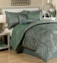 Pem America Ocean Circles Queen 7 Piece Comforter Bed In A Bag Set